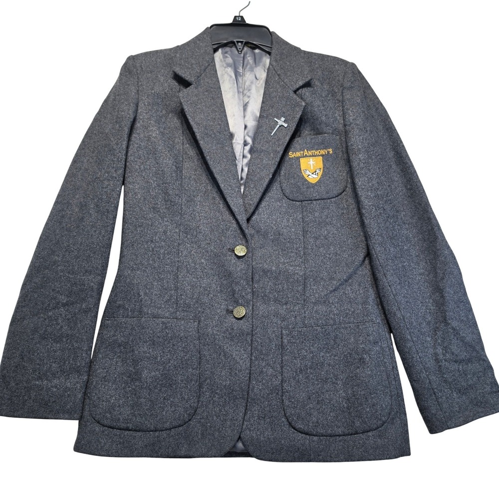 Flynn O'Hara St Anthony's High School Long Island Wool Blazer Gray Size 6R